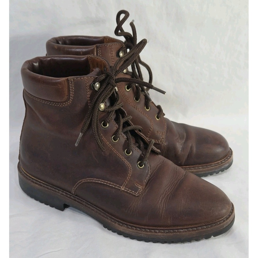 Cole Haan Country Boots Mens 7M Brown Leather Lace Up Ankle F8237 Brazil